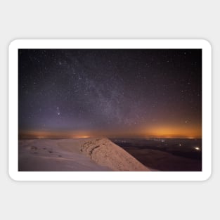 PANSTARRS Comet over Fan Brycheiniog, Carmarthen Fan, Brecon Beacons Sticker